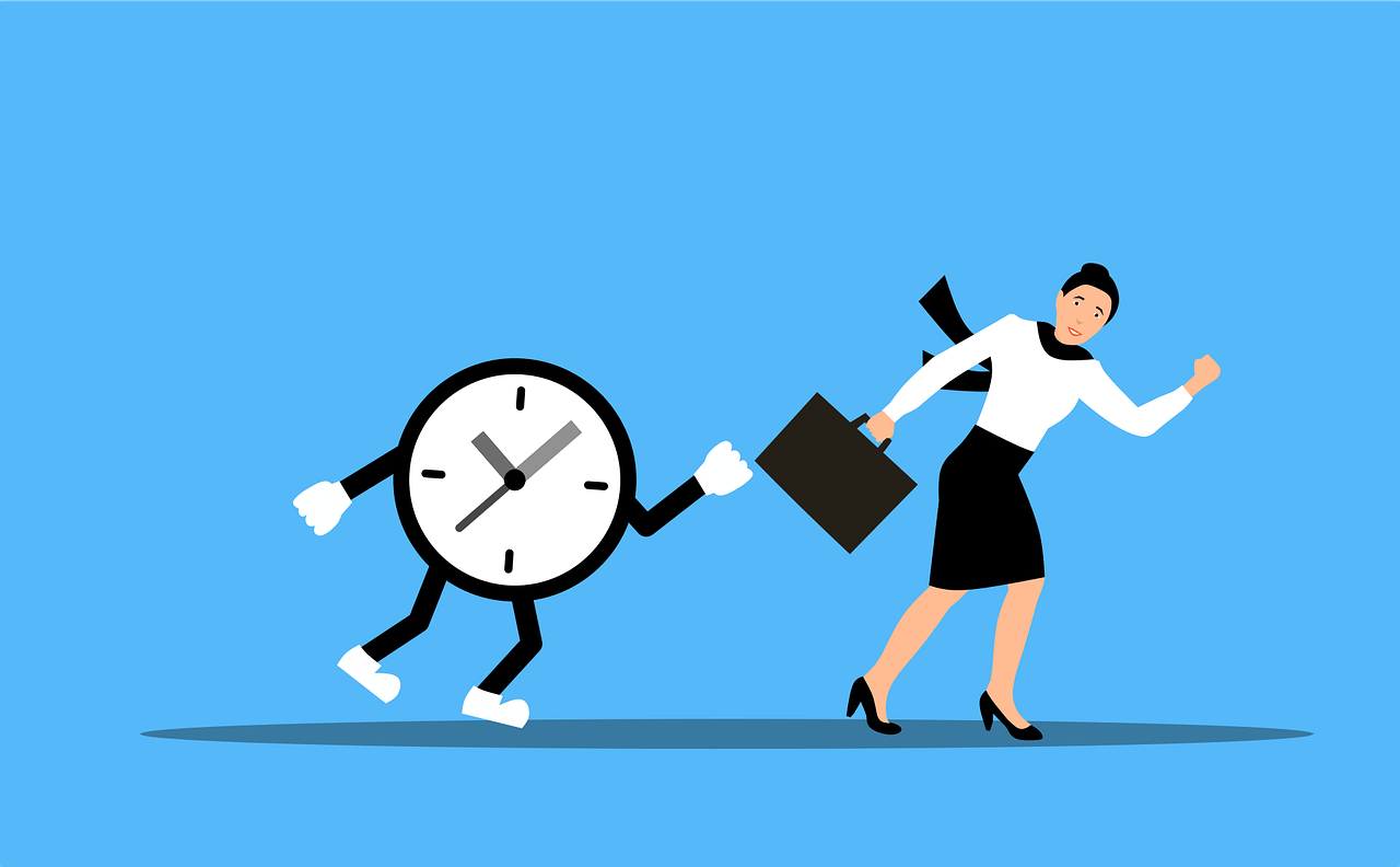Woman Clock Run Hurry Deadline - mohamed_hassan / Pixabay